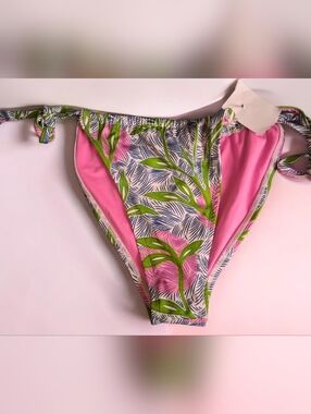 Liberty & Justice tropical leaf print classic bikini bottom